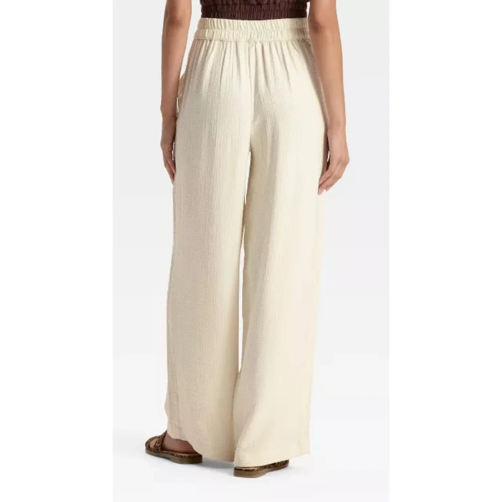 A NEW DAY WOMENS CREAM PULL ON PANTS XL